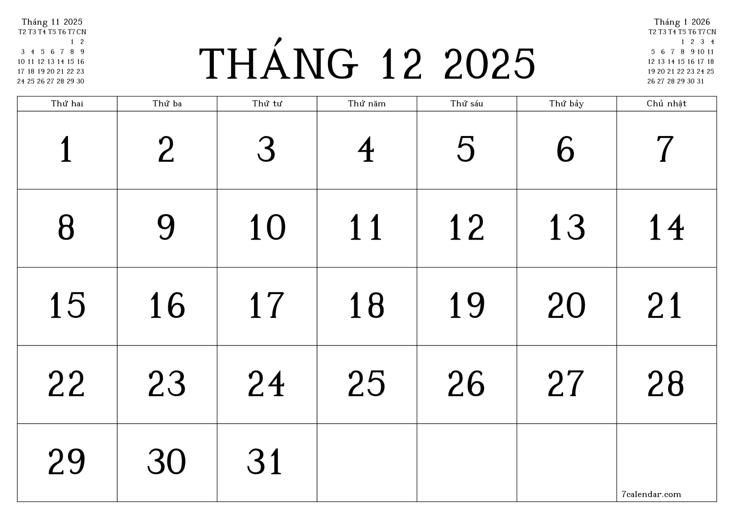 KH Tháng 12